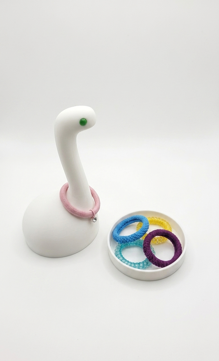 The Dino-Duo: Small Dinosaur Hair Accessory Organizer