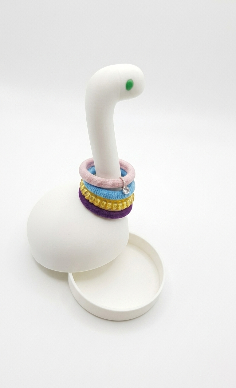 The Dino-Duo: Small Dinosaur Hair Accessory Organizer